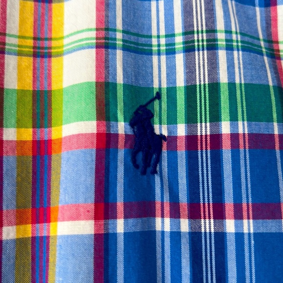 RALPH LAUREN Large (14-16) Boys. 100% Cotton Button Down Stripes Year Round. - Picture 3 of 4